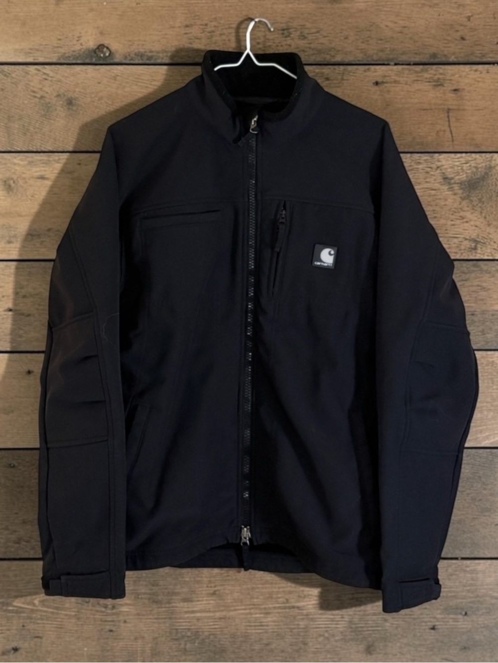 Carhartt Black Lightweight Softshell Fleece Lined Water Resistant Jacket